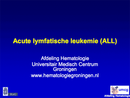Acute lymfatische leukemie (ALL) dia 1