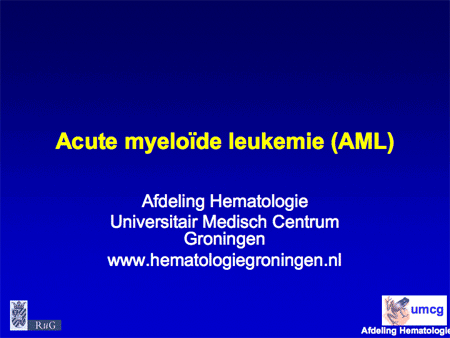 Acute myeloïde leukemie (AML incl. APL) dia 1