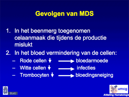 Myelodysplastisch syndroom (MDS) en varianten dia 4