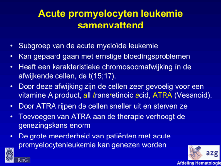 Acute myeloïde leukemie (AML incl. APL) promyelocyten 06