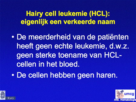 Hairy cell leukemie (HCL) dia 5