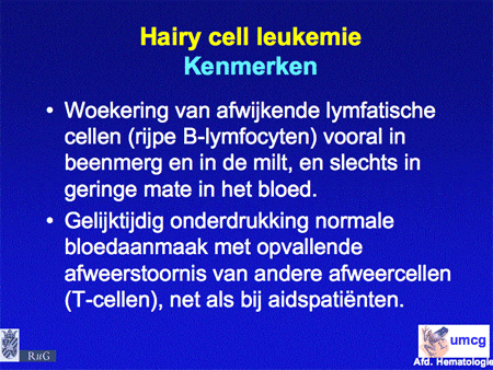 Hairy cell leukemie (HCL) dia 6