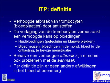 Immuun trombocytopenische purpura (ITP) dia 2