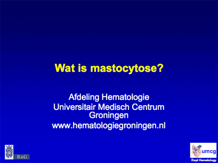 Mastocytose (mestcelziekte) dia 1